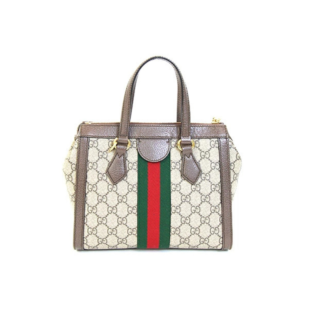 Gucci Crossbody Bag Leather GG Brown Beige Shoulder Tote Ophidia Handbag